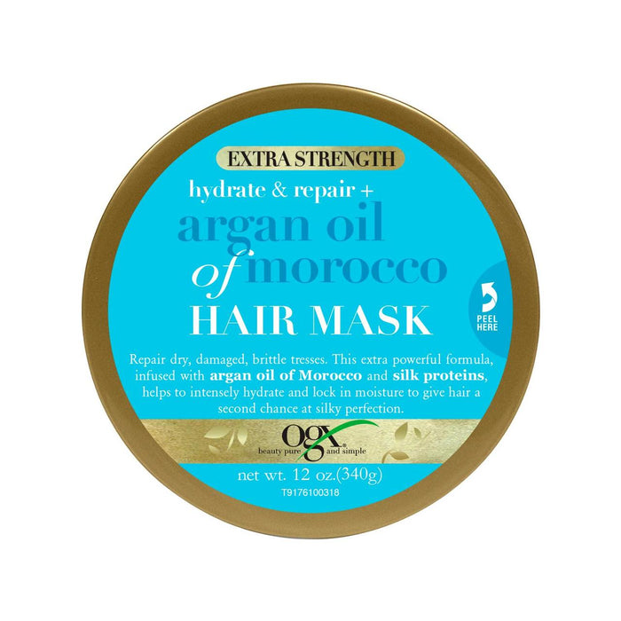 OGX Hydrate & Repair+ Maschera per capelli extra resistente all'olio di Argan del Marocco 168g
