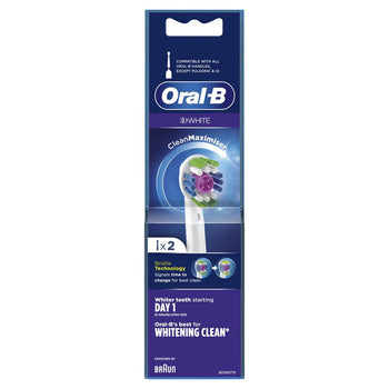 Têtes de brosse à dents blanches orales-b 3D 2 par paquet