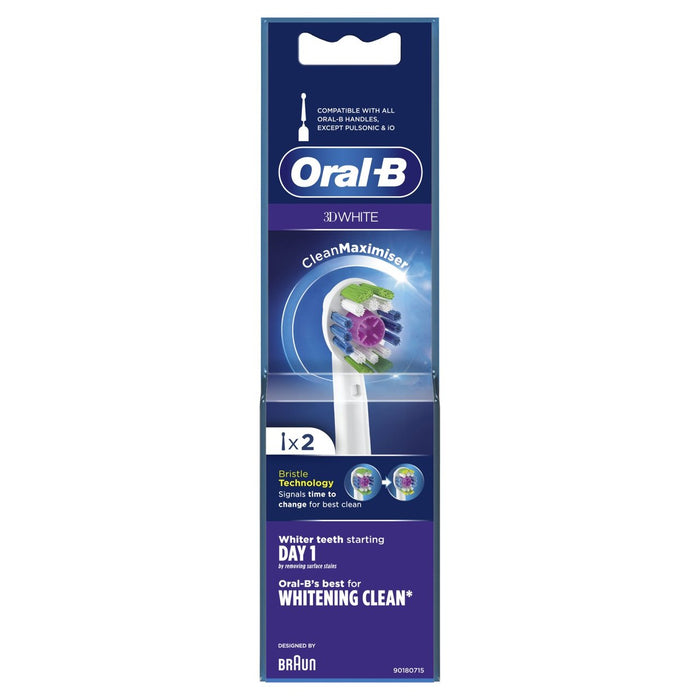Testine per spazzolino bianco Oral-B 3D 2 per confezione