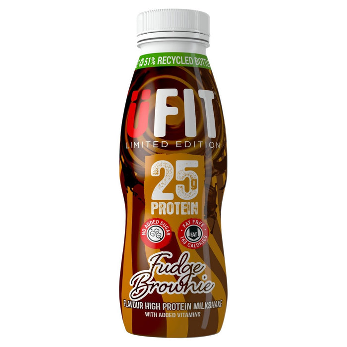 UFIT 25g High Protein Drink Fudge Brownie Shake 330ml