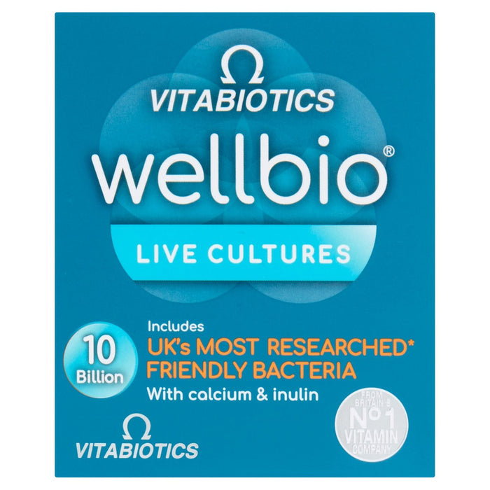 Vitabiotics Wellbio Live Cultures 10 Billion Microbiotic Cultures capsules 30 per pack