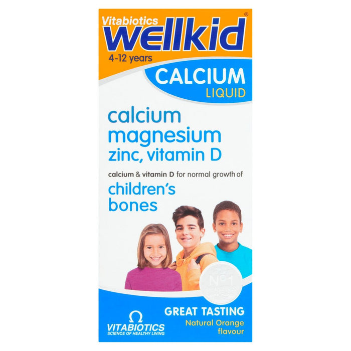 Vitabiotics Wellkid Orange Calcium Liquid 4-12yrs 150ml