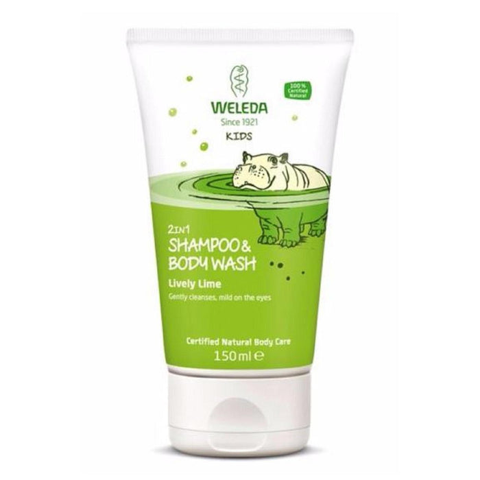Weleda Kids Lime 2in1 Shampoo vegano e bagnoschiuma 150 ml