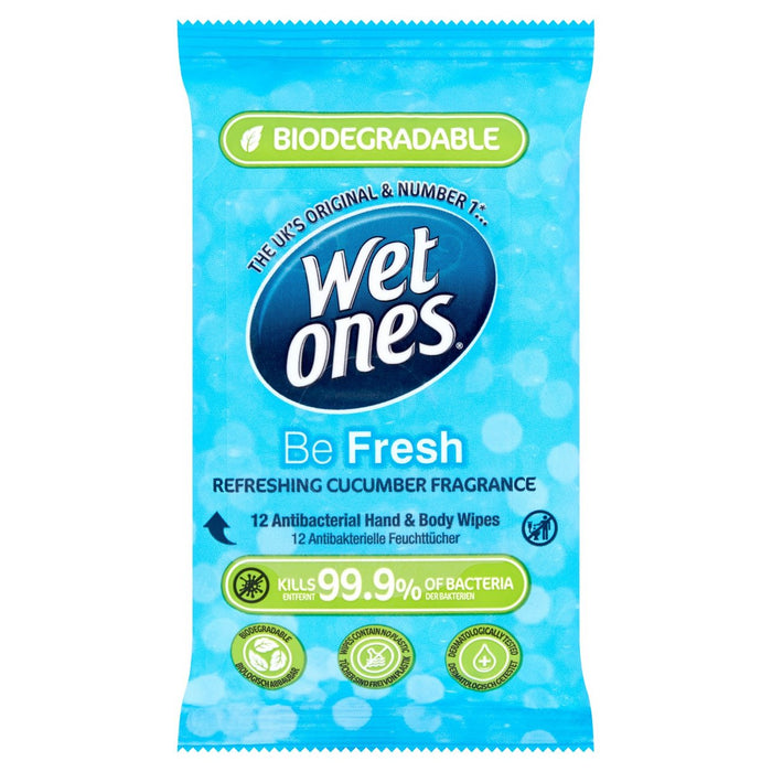 Wet Ones Be Fresh Biodegradable Antibacterial Wipes