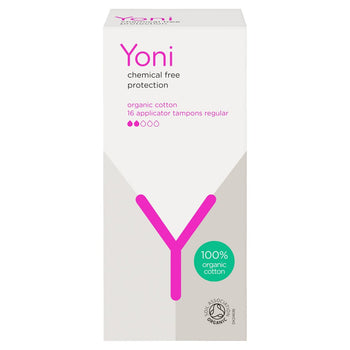 Yoni Organic Applicator Tampons Regular 16 per pack