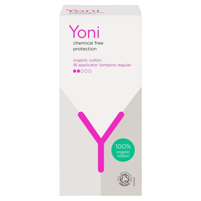 Yoni Organic Applicator Tampons Regular 16 per pack