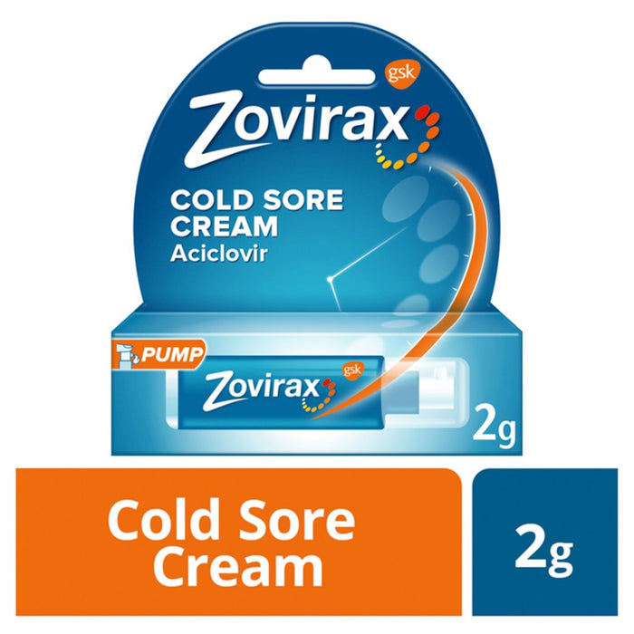 Flu Rtiology Zovirax Cold Sore Cream Pump 2g | British Online | British Essentials