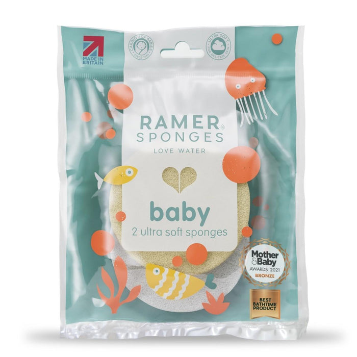 Spugna per neonati Ramer ultra morbida, confezione doppia, 2 per confezione
