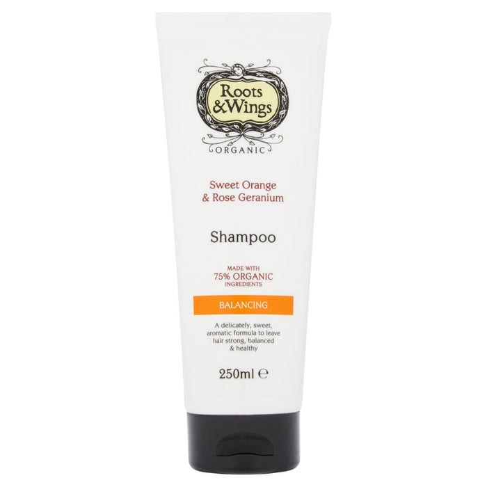 Roots & Wings Shampoo all'arancia dolce e geranio rosa 250 ml