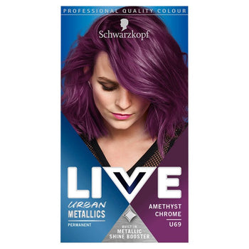 Schwarzkopf Amethyst Live Chrome U69 Metálicos Púrpura PELA PERSONENTE
