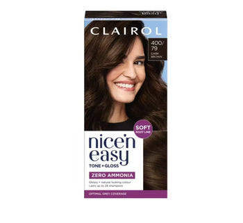 Special Offer - Clairol Nice'n Easy Tone+Gloss Semi-Permanent Hair Dye Dark Brown 400/79