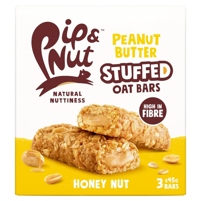 Pip & Nut Peanut Butter Stuffed Honey Nut Oat Bars 3 x 45g