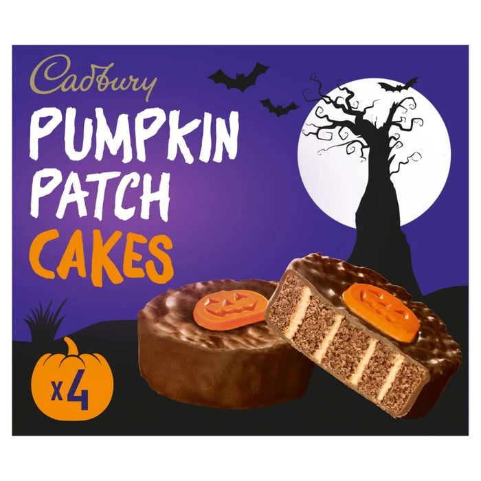Cadbury 4 Halloween Pumpkin Cakes 4 per pack