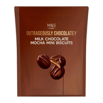 M&S Outrageously Chocolatey Milk Chocolate & Mocha Mini Biscuits 200g