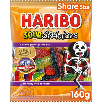HARIBO Caramelos Sour Skeletons Bolsa para Compartir 160g