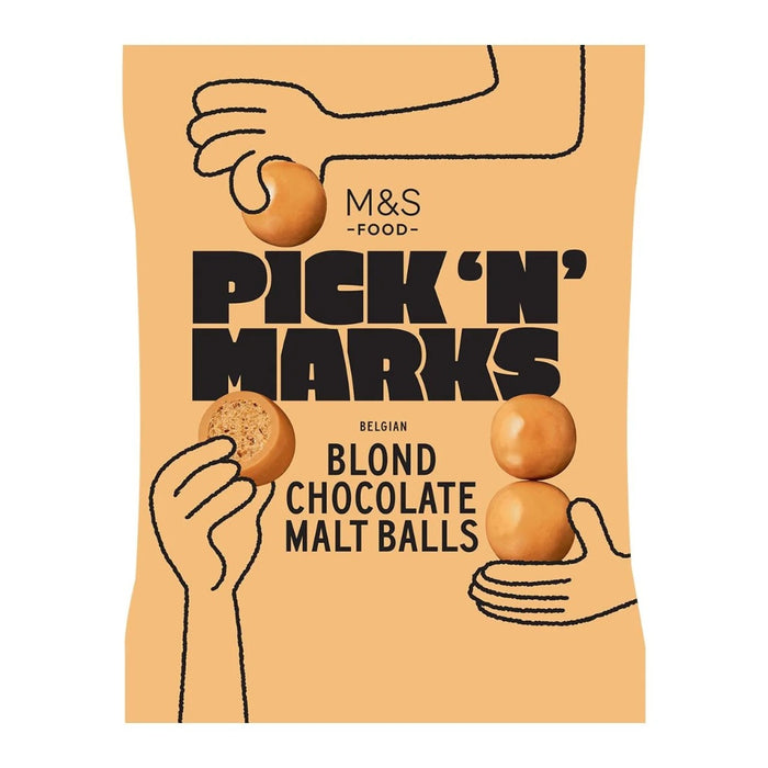 M&S Pick n Marks Blond Chocolate Malt Balls 120g