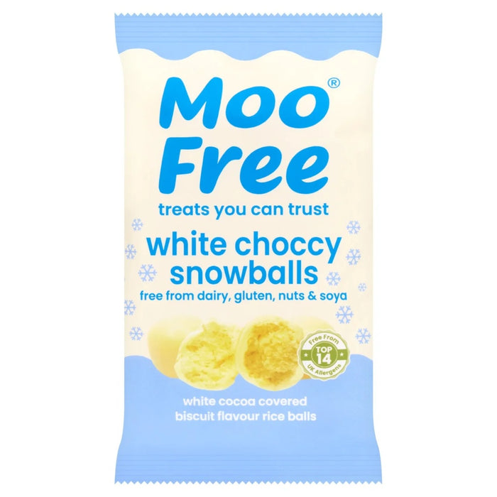 Moo Free White Choccy Snowballs 35g