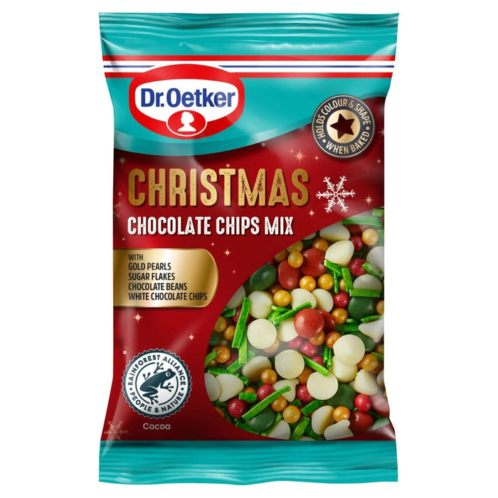 Dr. Oetker Christmas White Chocolate Chip & Sprinkles Mix 90g