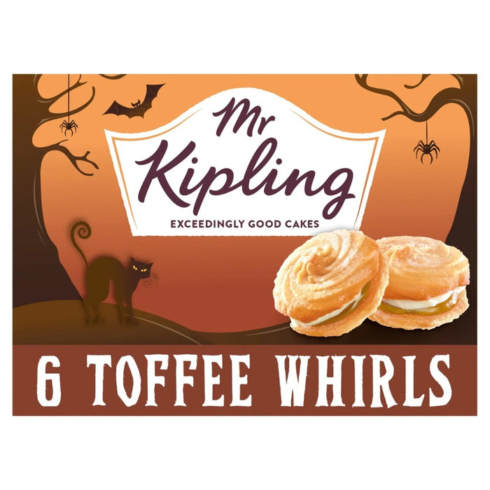 Mr Kipling Halloween Toffee Terror Whirls, paquet de 6
