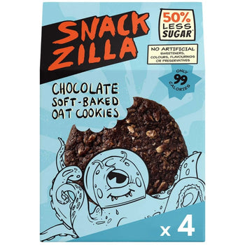 SNACKZILLA Chocolate Soft-Baked Oat Cookies 4 pack