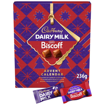 Calendario dell'Avvento Cadbury Dairy Milk & Biscoff 236g