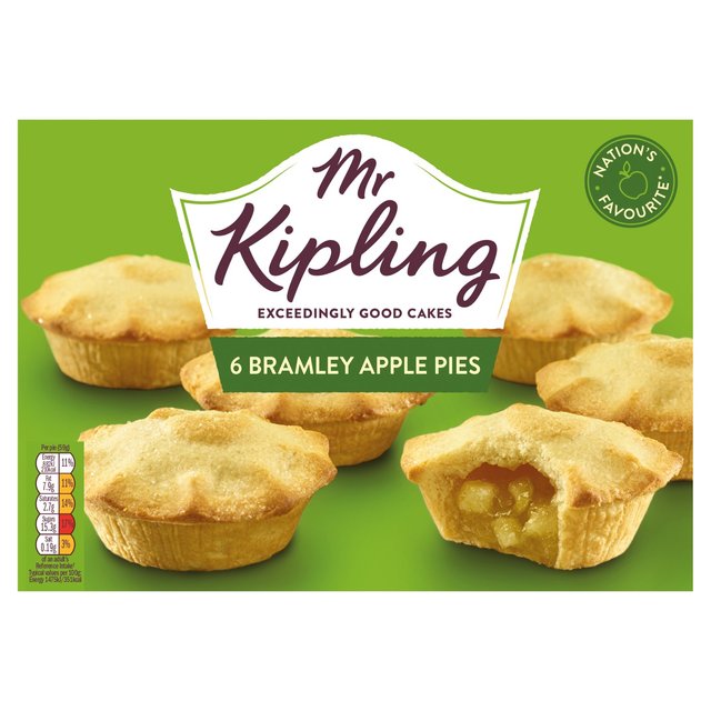 Mr Kipling Deep Filled Bramley Apple Pies 6 per pack