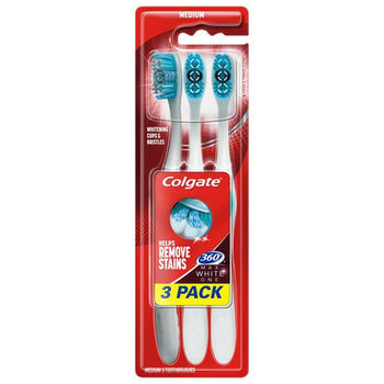 Colgate 360 Max White One Spazzolino medio 3 per confezione