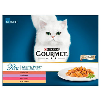 Gourmet Perle Cat Food Pouches Country Medley 12 x 85g