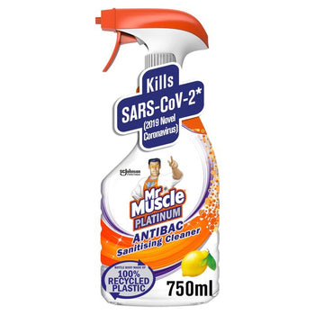 Mr Muscle Platinum Antibac Sanitising Cleaner Spray 750ml