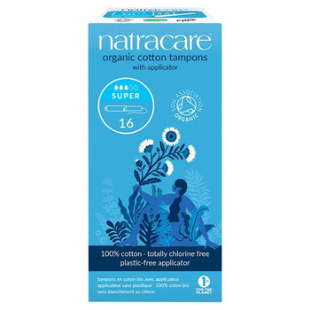 Natracare Organic Tampons Super applicateur 16 par pack