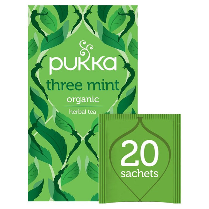 Pukka Organic Three Mint Tea With Peppermint 20 per pack