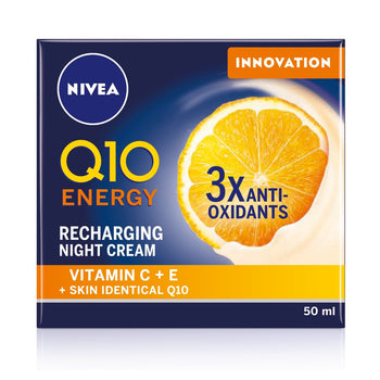 NIVEA Q10 Energy Crema viso notte antirughe ricaricante con vitamina C 50ml