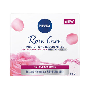 NIVEA Rose Care Crema Gel Idratante con Acqua di Rose e Acido Ialuronico 50ml