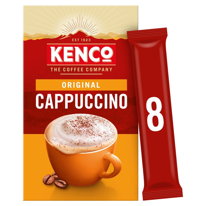 Bustine di caffè solubile Kenco Cappuccino 8 per confezione