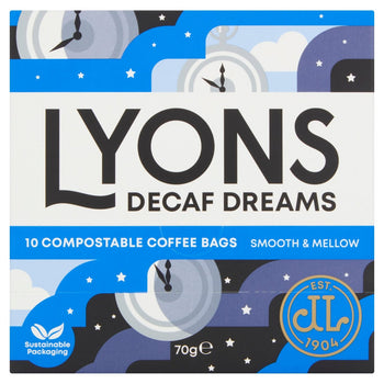 Lyons Decaf Dreams Bustine di caffè 10 per confezione