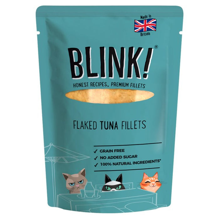Blinzeln Flank Thunffilets nasse Katzenfutterbeutel 85g