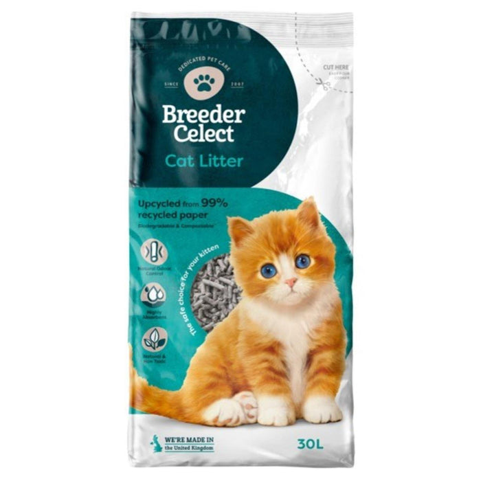 Züchter Celect Paper Non -Clumping -Katzenstreu 30l