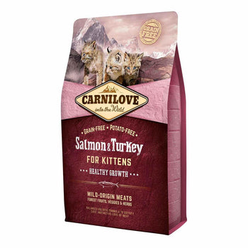 Carnilove Grain Free Kitten Salmon & Turkey Healthy Growth Dry Cat Food 2kg