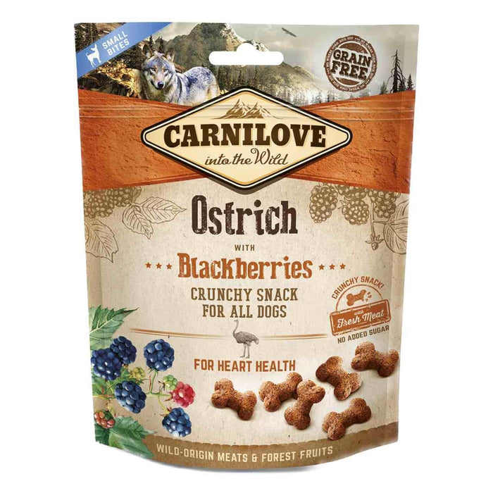 Carnilove Snack croccanti per cani allo struzzo con more 200g