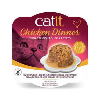 Catit Cena di pollo con anatra e patate Cibo umido per gatti 80 g