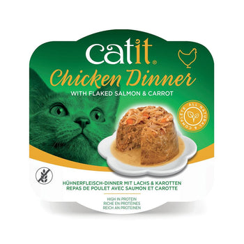 Catit Cena di Pollo con Salmone e Carota Cibo umido per gatti 80g