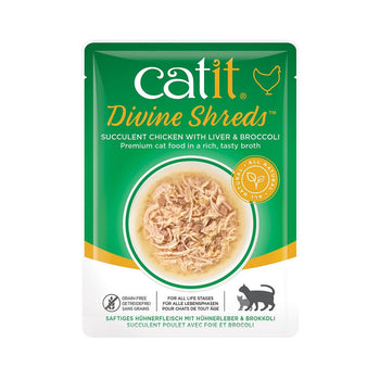 Catit Divine Shreds Pollo con Fegato Cibo umido per gatti 75g