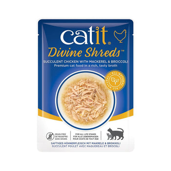Catit Divine Shreds Pollo con Sgombro Cibo umido per gatti 75g