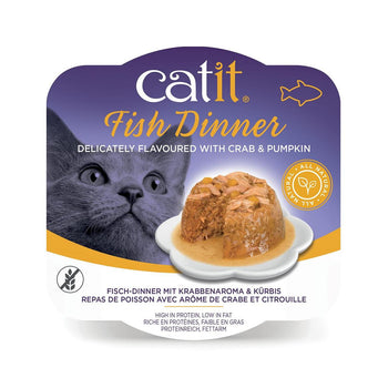 Catit Pesce Cena Al Gusto Granchio E Zucca Cibo Umido Per Gatti 80g