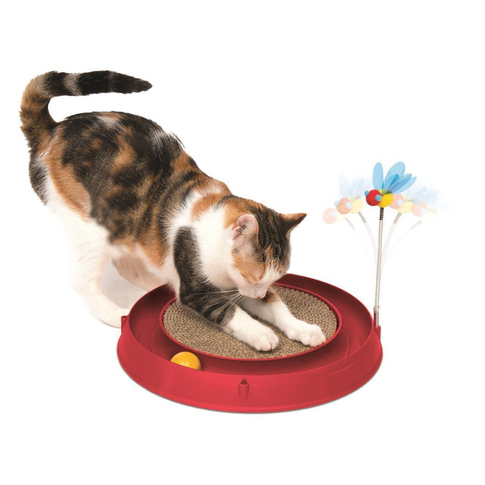 Catit Play Circuit Ball Giocattolo gatto rosso