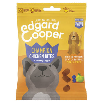 Edgard & Cooper Grain Free Bisse mit Hühnchenblauberry & Apple Dog Treat 50g