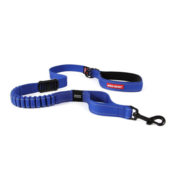Guinzaglio per cani EzyDog Zero Shock blu 48"