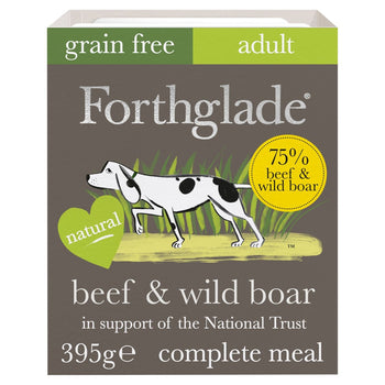 Forthglade Gourmet Beef & Wild Boar with Root Veg & Apple Wet Dog Aliments 395G