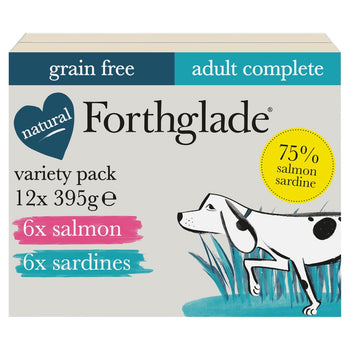 Forthglade مجموعة متنوعة من الأسماك الطبيعية الخالية من الحبوب للبالغين 12 × 395 جم