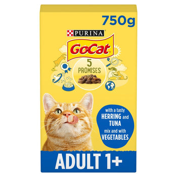 Go-Cat Thunfisch Hering & Veg Trockenkatze Futter 750g
